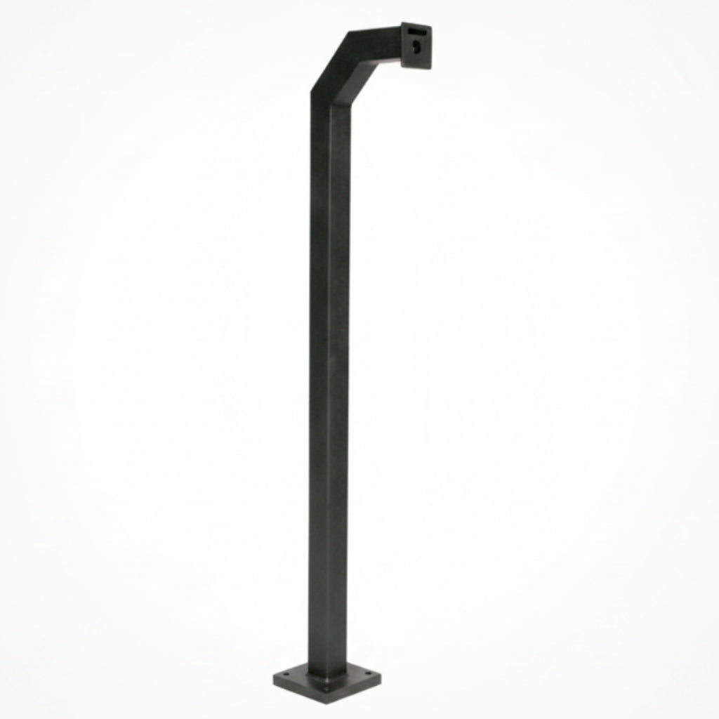 72" Heavy Duty Pad Mount Gooseneck With 3" Square Tubing- Black