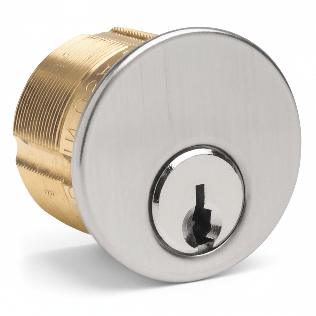 1-1/4" Mortise Cylinder, 5-Pin, Drilled 7, Schlage C Keyway, Keyed Alike 42642, Satin Chrome