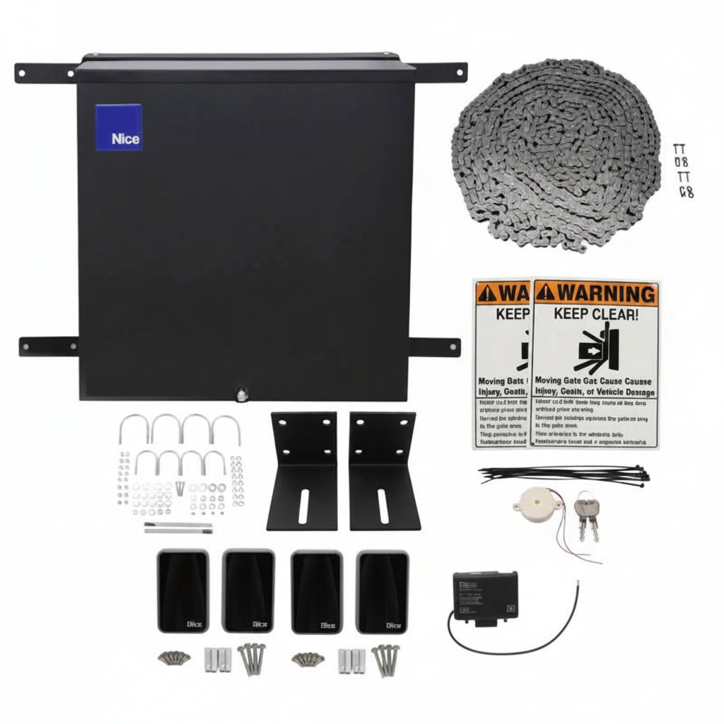 Apollo 7251 Post Mount Slide Gate Operator With 1050 Board (Includes: BlueBUS Photocell And OVI Receiver