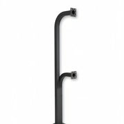 72" Dual Height In-Ground Gooseneck Stand - Aluminum - Black