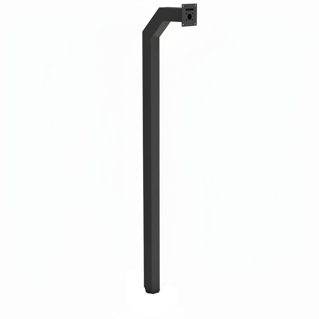 72" In-Ground Gooseneck Stand Made with 3" Square Tubing