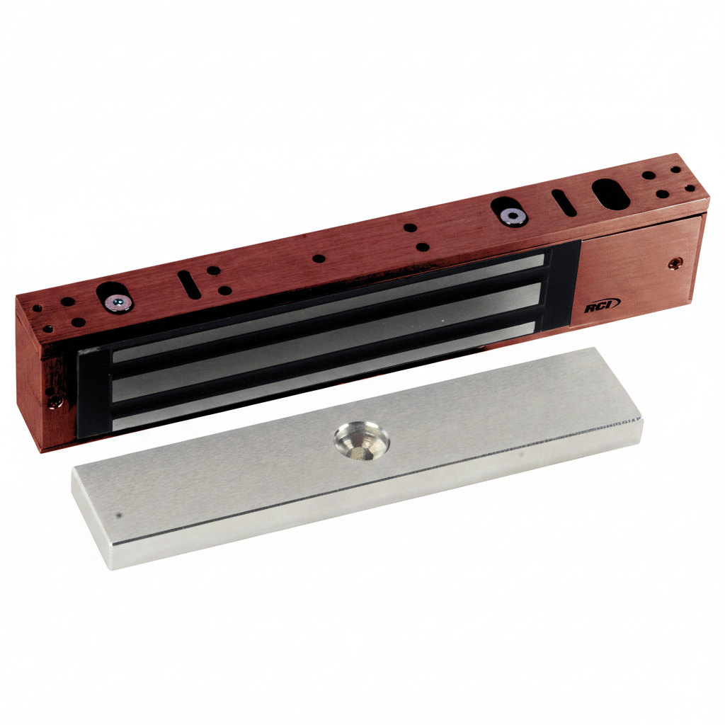 RCI Single 750LB Minimag, 12/24 VDC, Single Outswing Doors, Dark Bronze