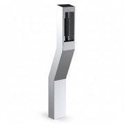 56" Z-Shaped Pedestal - Brushed Stainless Steel, 2N IP Syle