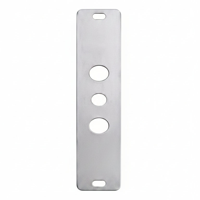 HES 9000 Series Spacer Bracket, 1/16" Spacer Plate, For Surface Mount Electric Strikes, Satin Stainless Steel