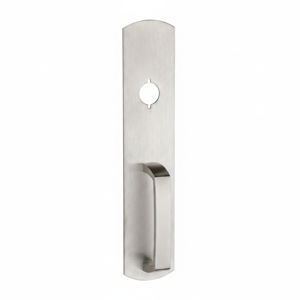 98/99 Night Latch Pull Handle With Rim Cylinder - Satin Chrome(6.22)