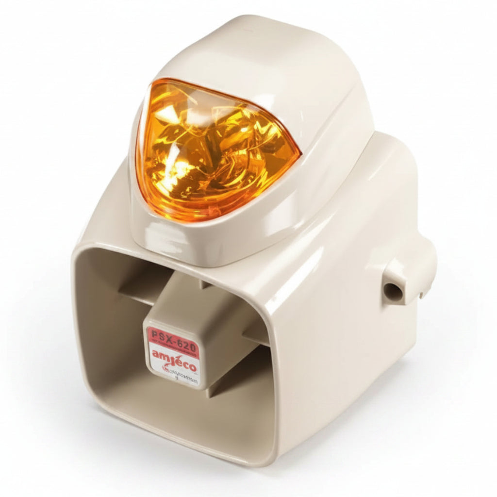 Indoor / Outdoor Amber Strobe And 120dB Siren (12VDC)