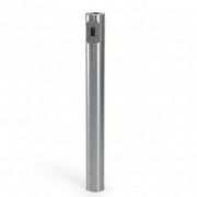 47" Round, 5" Diameter Pedestal, Single Gang - Brushed Stainless Steel