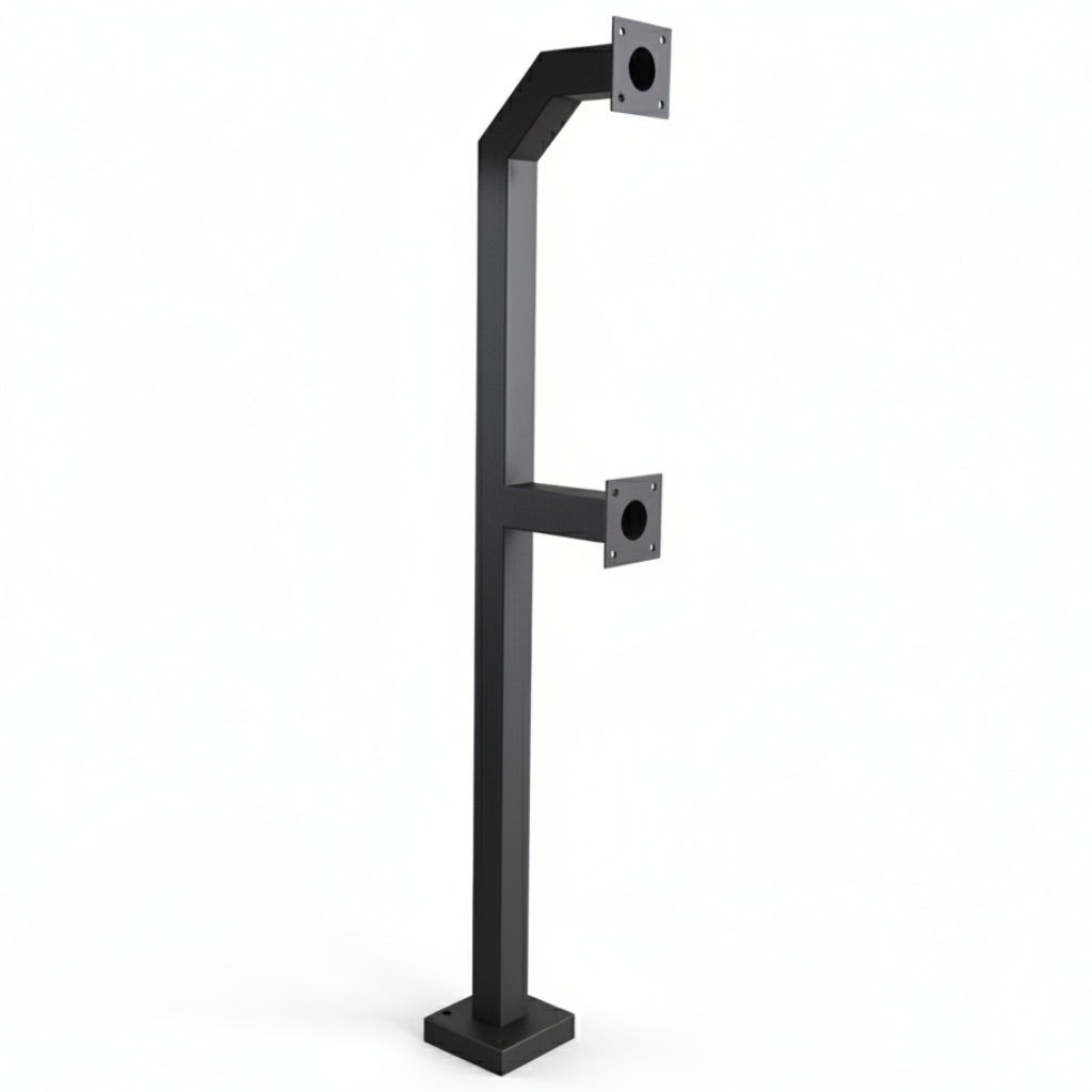 72" Dual Height Pad Mount Gooseneck Stand Made With 3" x 3" Steel