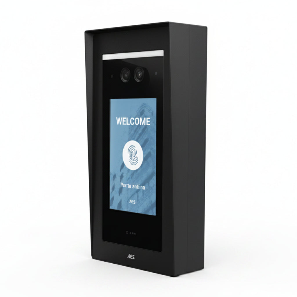 IP Multi-Apartment Video Intercom With Touch Screen Display In Imperial Black (AES-WiFi Antenna recommended For WiFi Use)
