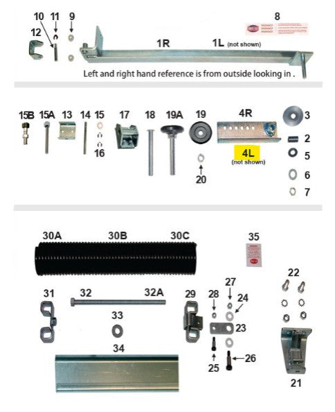 Main Pivot Bracket For 4" Spring - Left (Part# 4L)
