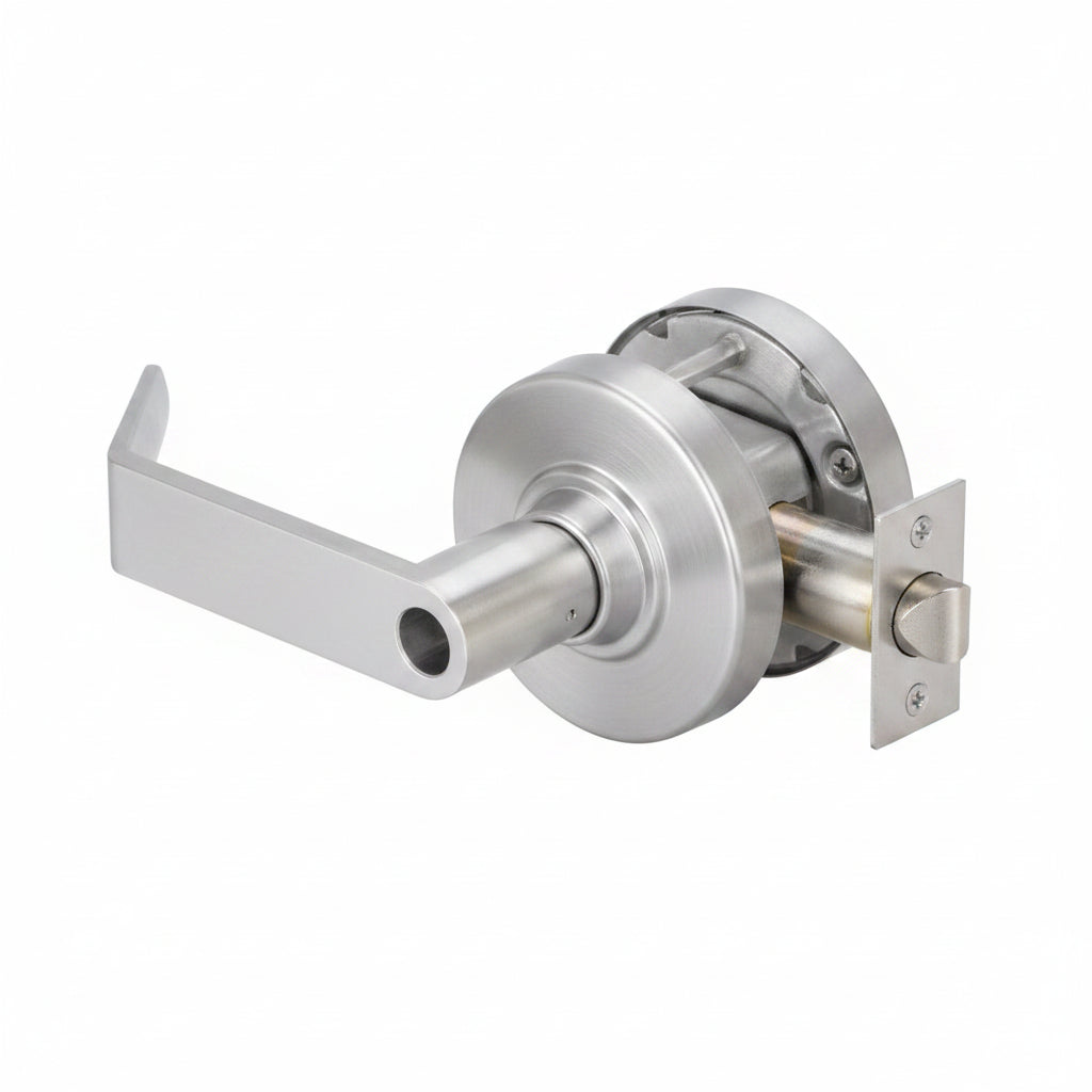 Schlage Grade 2 Storeroom Cylindrical Lock with Field Selectable Vandlgard, Rhodes Lever, Conventional Less Cylinder, Satin Chrome Finish, Non-Handed