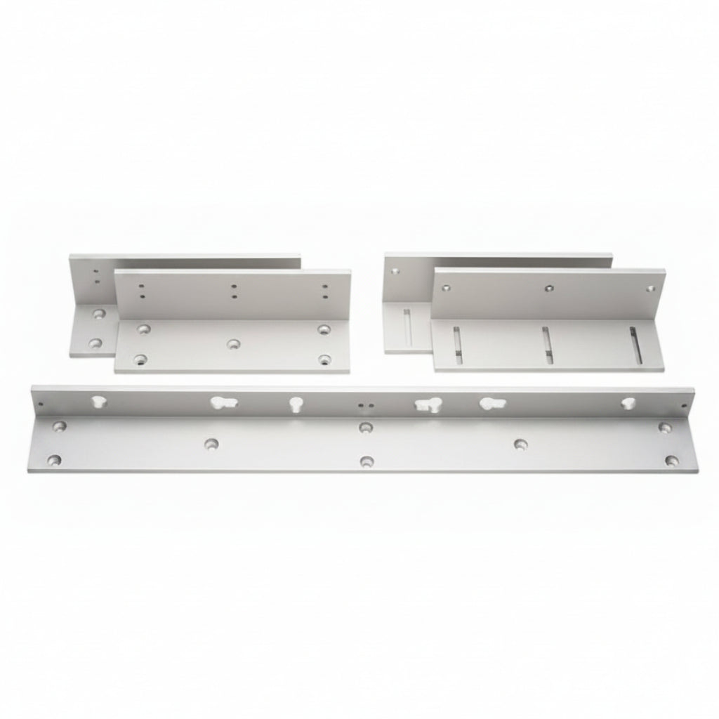 Z-Bracket 600LB Double Magnetic Lock, Clear Anodized Finish