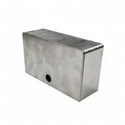 6" Steel Wheel Box - Clear Zinc
