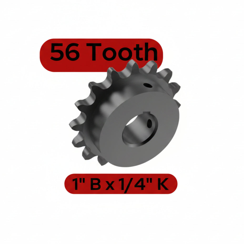 50B56 Sprocket, 1" Bore, 1/4" Keyway