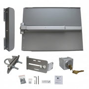 Edge Panic Shield Value Kit (Includes: 24" Panic Shield, 33" Stainless Steel Panic Bar, Strike Bracket, Key Box, Key Cylinder, Latch Protector, And Jamb Stop)