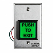 Securitron "Push to Exit" Pushbutton, For Use With XMS Motion Sensor, Single Gang, Stainless Steel