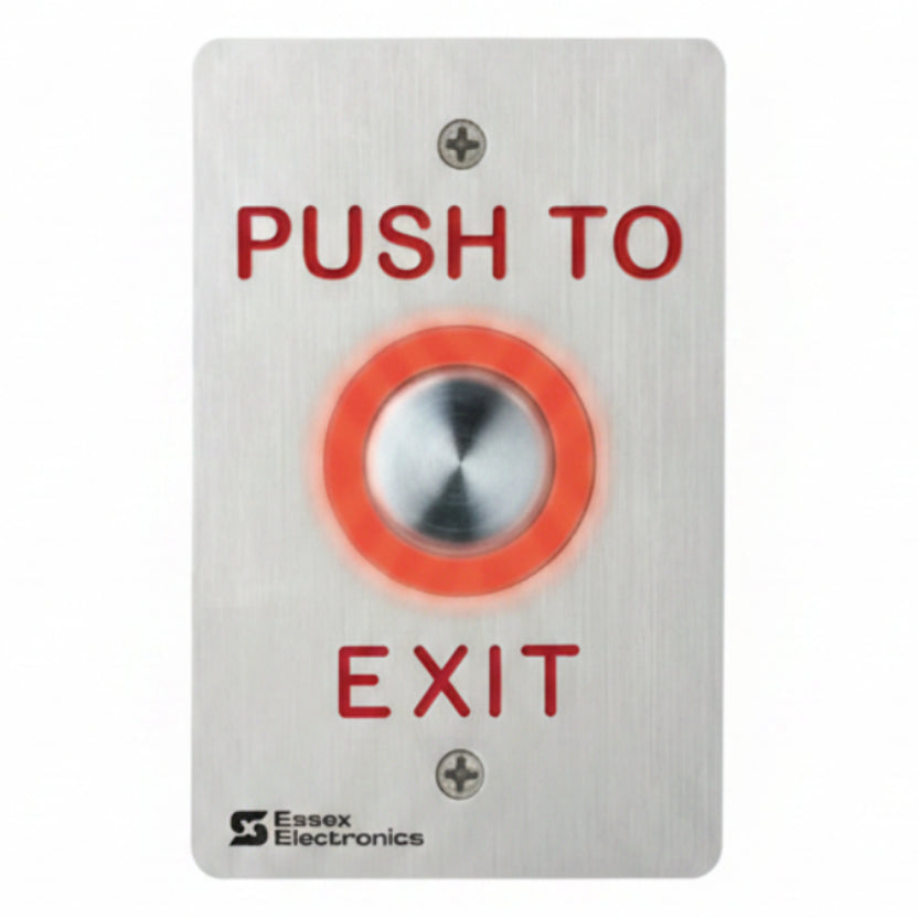 Essex Piezoelectric "Push To Exit" Button, Stainless Steel Faceplate, Single Gang