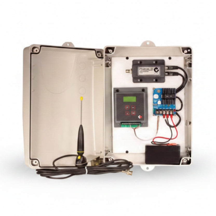Stand-Alone Access Control System (Includes: Adjustable Range (20’-300’) R-2000 Vehicle ID Reader, Programmable One-Reader Access Control Module, NEMA4 Enclosure, 12VDC Power Supply With Battery Back up, And Remote Long Range Omni-Directional Antenna)
