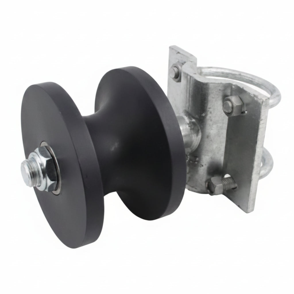Rollers For 2" Square Gate Frame Mounted On 3" Round Post