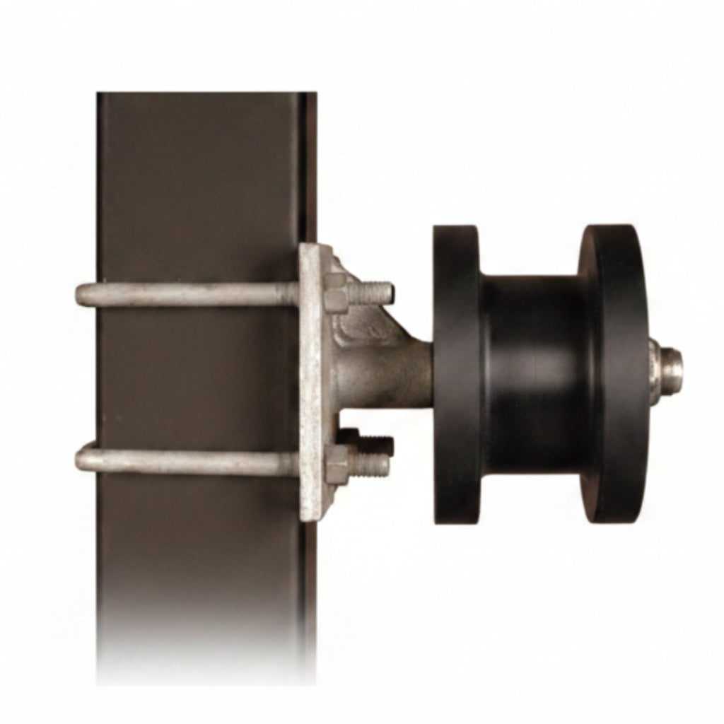 Heavy Duty Rollers For 2" Square Gate Frame Mounted On 4" Square Post