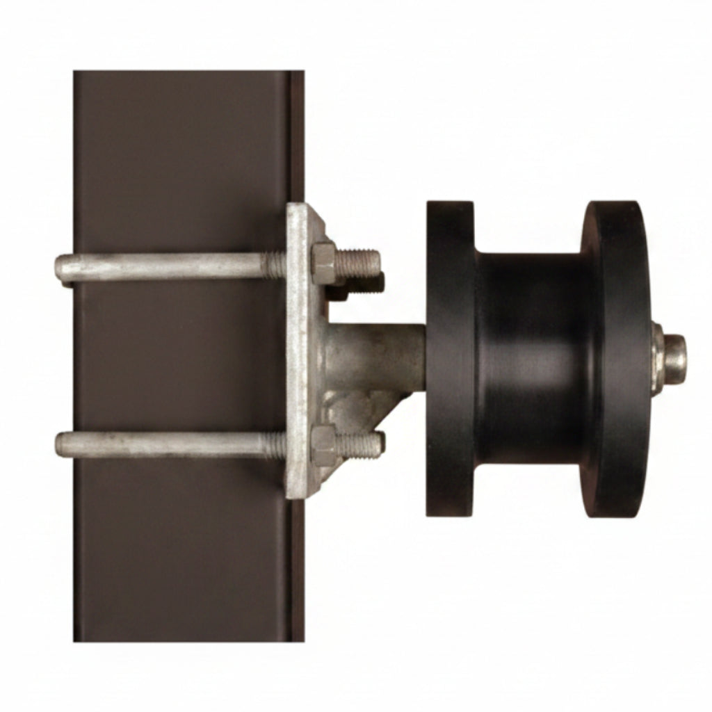 Rollers For 2" Square Gate Frame Mounted On 4" Square Post