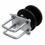 Cast Graphite Impregnated Nylon Cantilever Roller For 4" Square Posts And Round Gate Frame