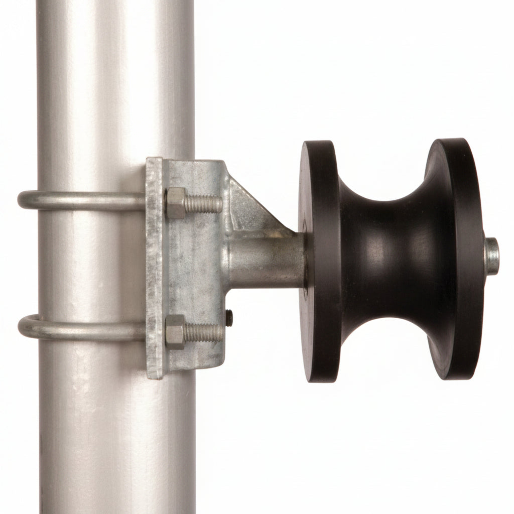 Cast Graphite Impregnated Nylon Cantilever Roller 4" Post 2200Lbs.