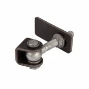 180° 3-Way Adjustable Hinge, U-Shaped Ear Plate And Groove Plate In Black Steel (B) With Eyebolt M16 Eyebolt 4-5/16" (2 Pieces)