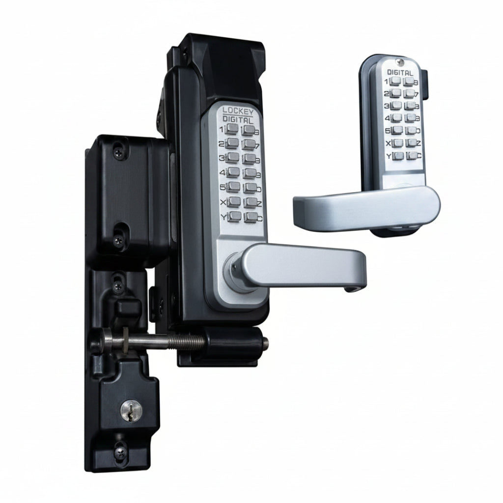 Sumo GL2 Surface Mount Gate Lock - Double Combnation (Satin Chrome - Marine Grade)