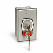 Exterior Open-Close Flush Mount Key Switch Woth Stop Button Mounts In Single Gang Box
