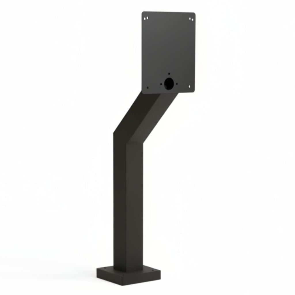 48" Aluminum Heavy Duty Architectural Style Pad Mount Gooseneck Stand For DKS Phone Systems - Black