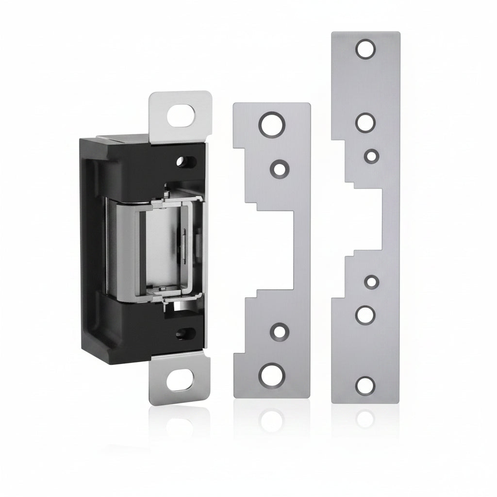 HES Electric Strike, Fail Safe/Fail Secure, 12/24 VDC, Satin Stainless Steel
