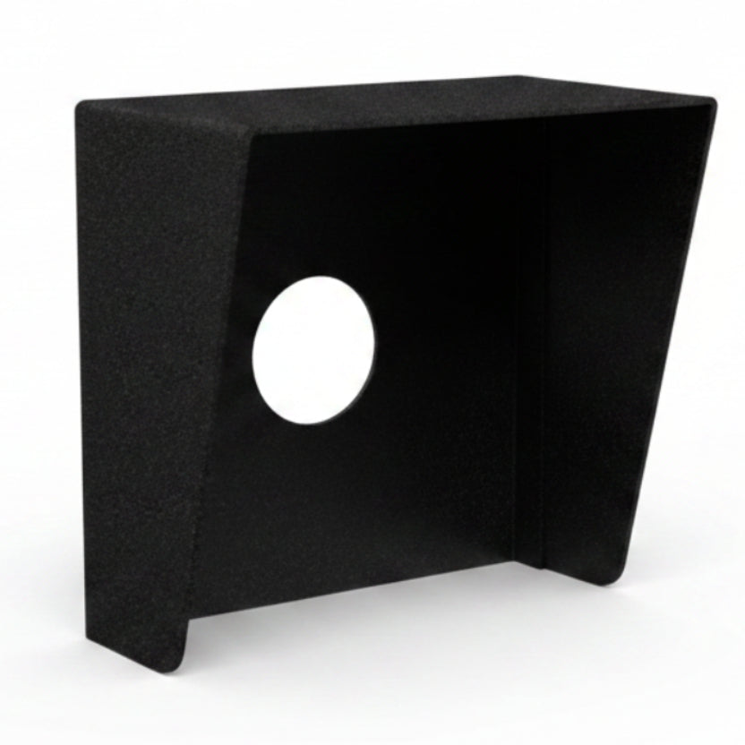 6" x 6" Steel Hood, Weather Shroud - Black