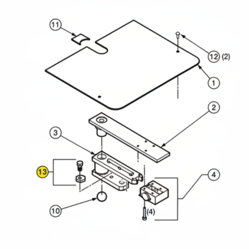 I8 Positive Stop Hardware, Open