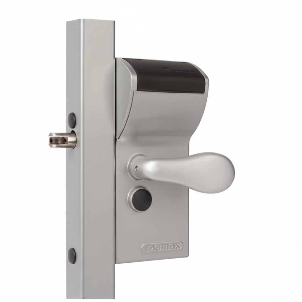 FREE VINCI Single Sided Mechanical Lock For 1.5" - 2.5" Square Gate Frames - Silver