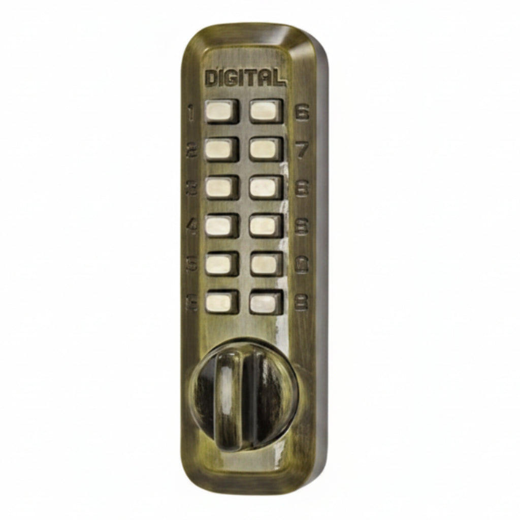 M210 Mechanical Keyless Deadbolt (Antique Brass)