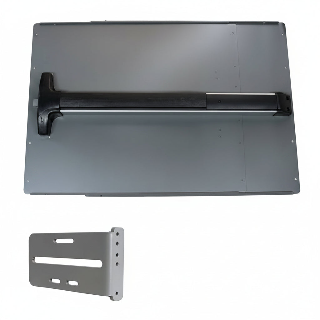 Detex Panic Shield Value Kit (Includes: 24" Panic Shield, Detex V-40 Bar, And Strike Bracket)