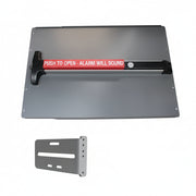 24" Panic Shield With 36" Weatherized Detex Alarm Bar - Black