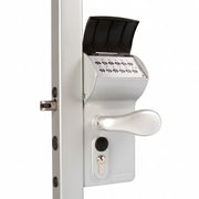 VALENTINO Surface Mount Battery Powered Gate Lock - Silver (Keypad In / Free Exit)