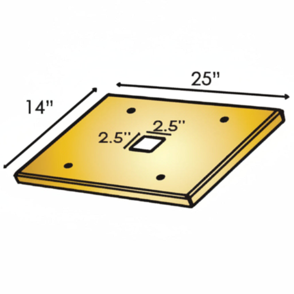 Post Mount Plate For Megatron Swing Gate Operators