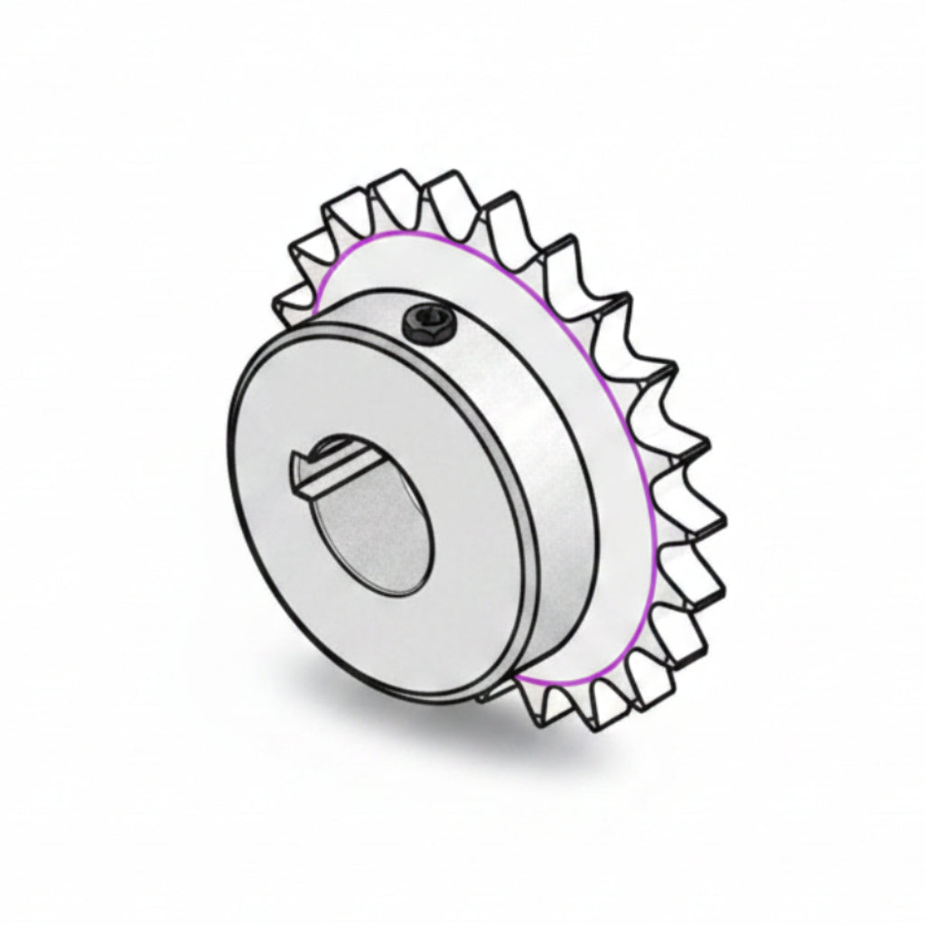 Output Sprocket, 22 Teeth - Size 40