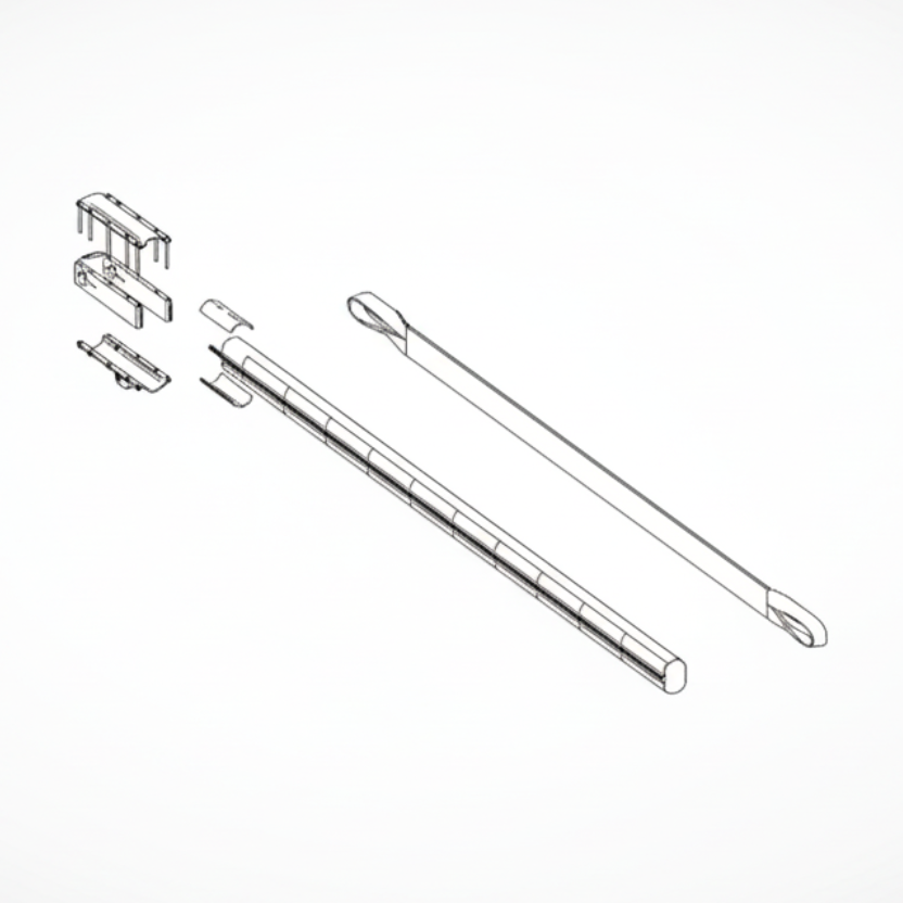 14" Replacement Upper Arm Assembly For M30 (Includes: Arm, Straps, And Rubber Pads)