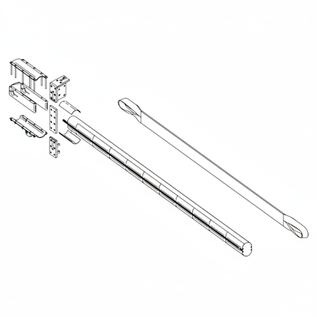 20' M30 Upper Arm Assembly (Includes: Upper Arm, Straps, And Rubber Pads)