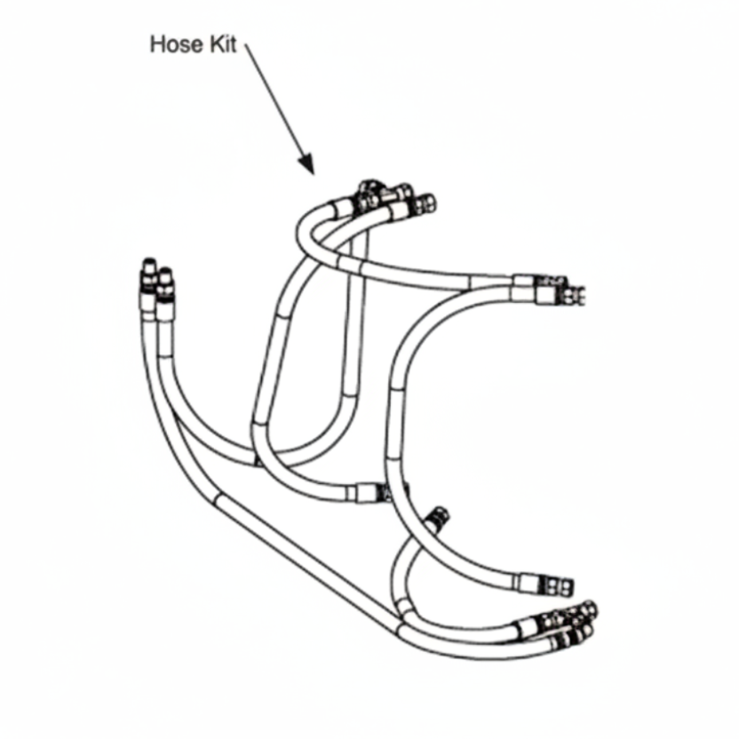 Hose Kit Replacement For 12" Hydraulic Motor