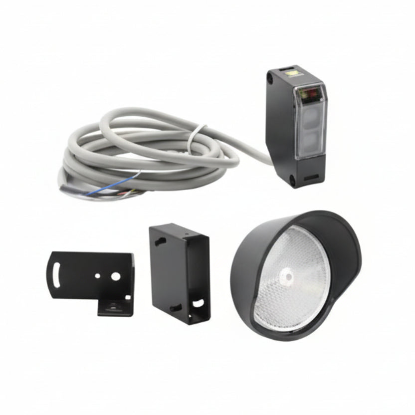 EMX NIR-50-325 Monitored Reflective Photocell Kit (Up to 50' Range) (Includes Reflector And Hoods)