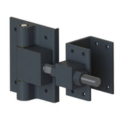 Heavy Duty Estate Gate Hinge With Horizontal Adjustability - Bolt-On, Fits 2" Gate Frame And 4" or Larger Post, Black