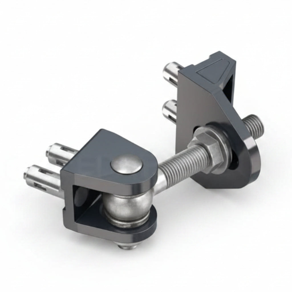 Black 180° Bolt-On 4D Adjustable Hinge Pair, Quick Fix For Gate Frames 2-1/2" Or Larger