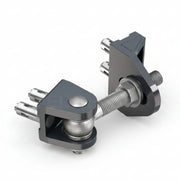 Black 180° Bolt-On 4D Adjustable Hinge Pair, Quick Fix For Gate Frames 2-1/2" Or Larger