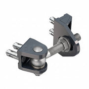 Silver 180° Bolt-On 4D Adjustable Hinge Pair, Quick-Fix For Gate Frames 2-1/2" Or Larger