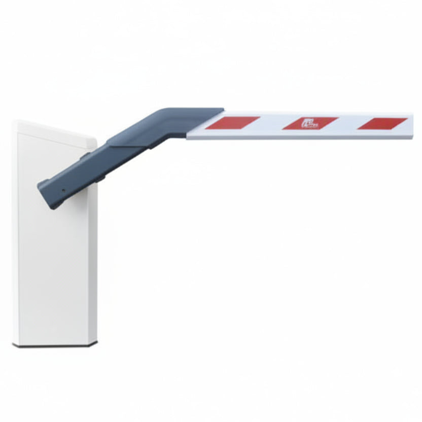 Parking Pro Barrier Gate (White Cabinet) With 10' VarioBoom and Break-Away Flange - Right Hand